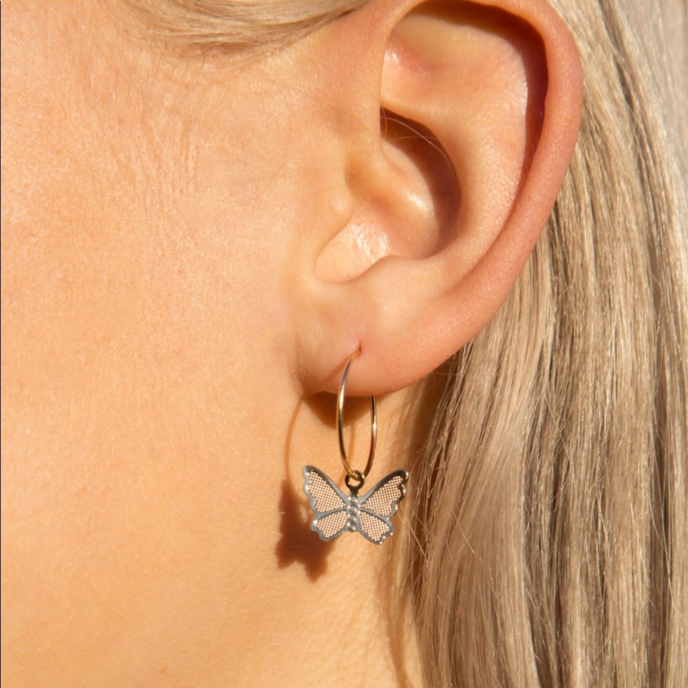 Brandy Melville Gold Butterfly earrings